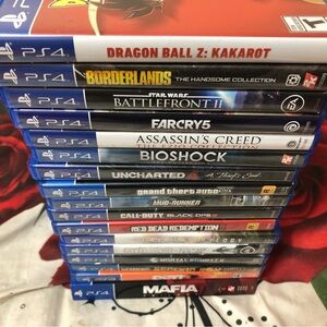 17 PS4 Empty Replacement Game Cases Good Condition.
